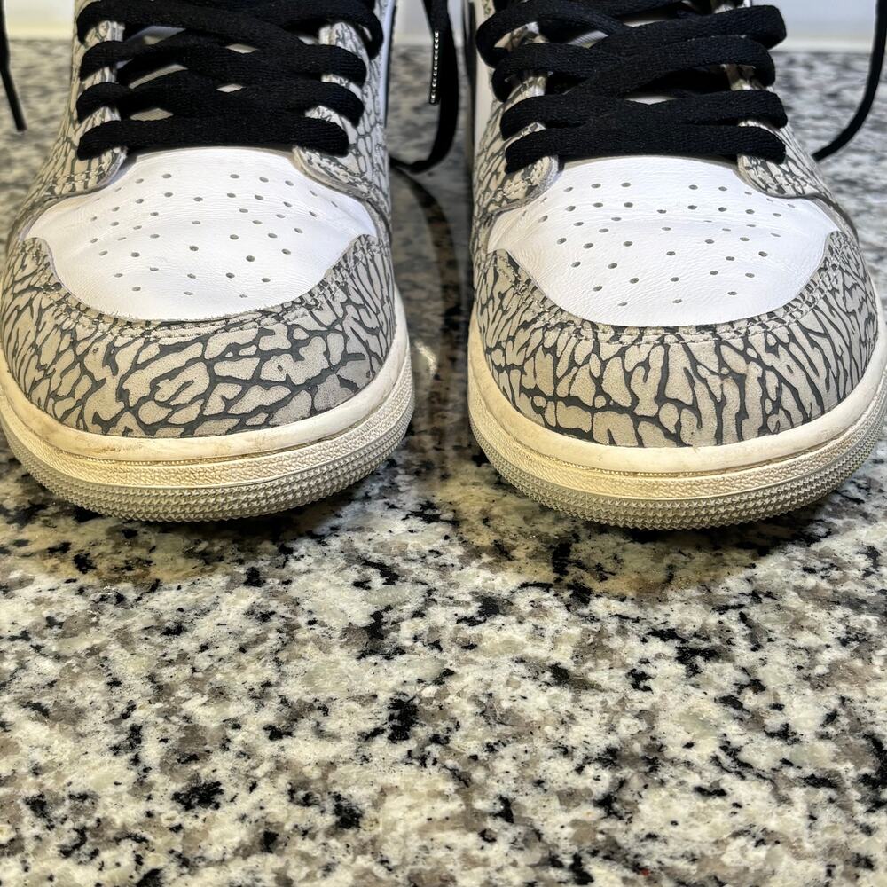 Nike Air Jordan 1 Mid Elephant Print Black White DZ5485-052 Men’s Size 12 - Picture 6 of 10